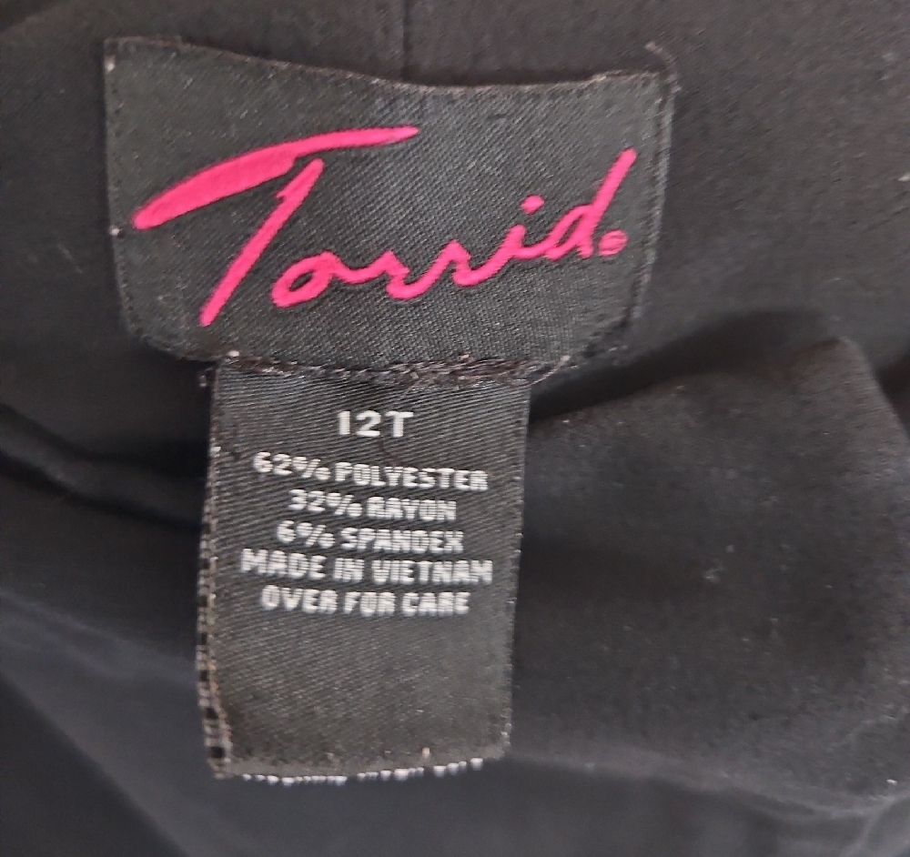 torrid Black Wide-Leg Ponte Pants - Picture 2 of 8